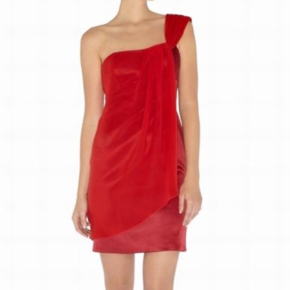 Karen Millen I One shoulder red dress
